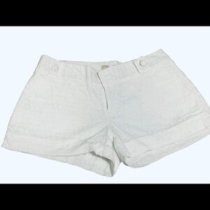 Banana Republic eyelet shorts ryan fit white size 4